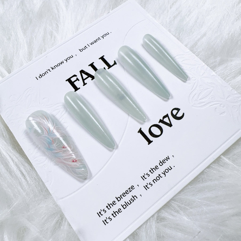Handmade Cat-Eye Press-On Nails – Featuring a soft, short ballet shape and removable design. Comes in a 10-piece set with size-specific tips for a natural fit and salon-quality look at home.