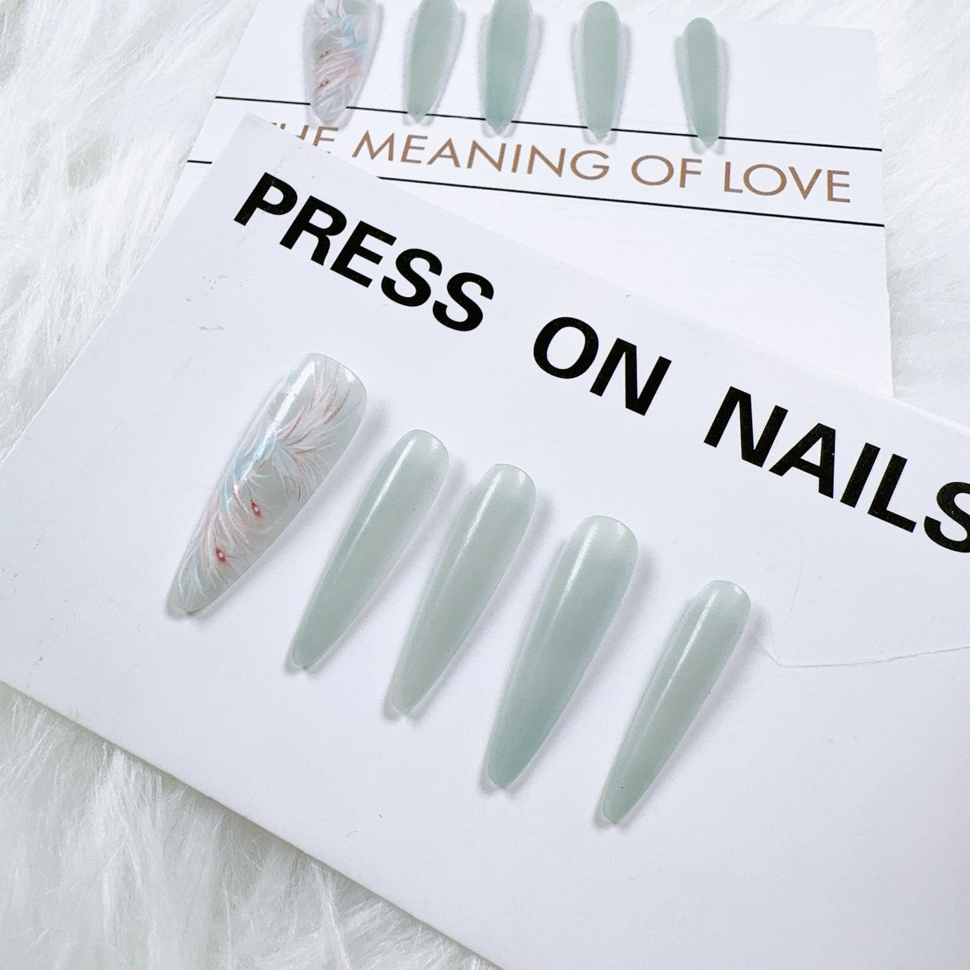 Handmade Cat-Eye Press-On Nails – Featuring a soft, short ballet shape and removable design. Comes in a 10-piece set with size-specific tips for a natural fit and salon-quality look at home.