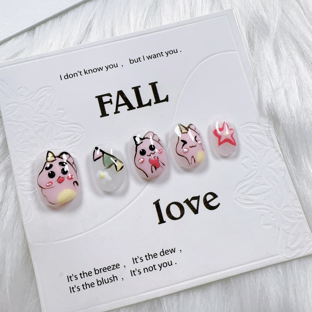 Cartoon collection of handmade fake nails. Wholesale manicure accessories suitable for daily use. Healthy and environmentally friendly.