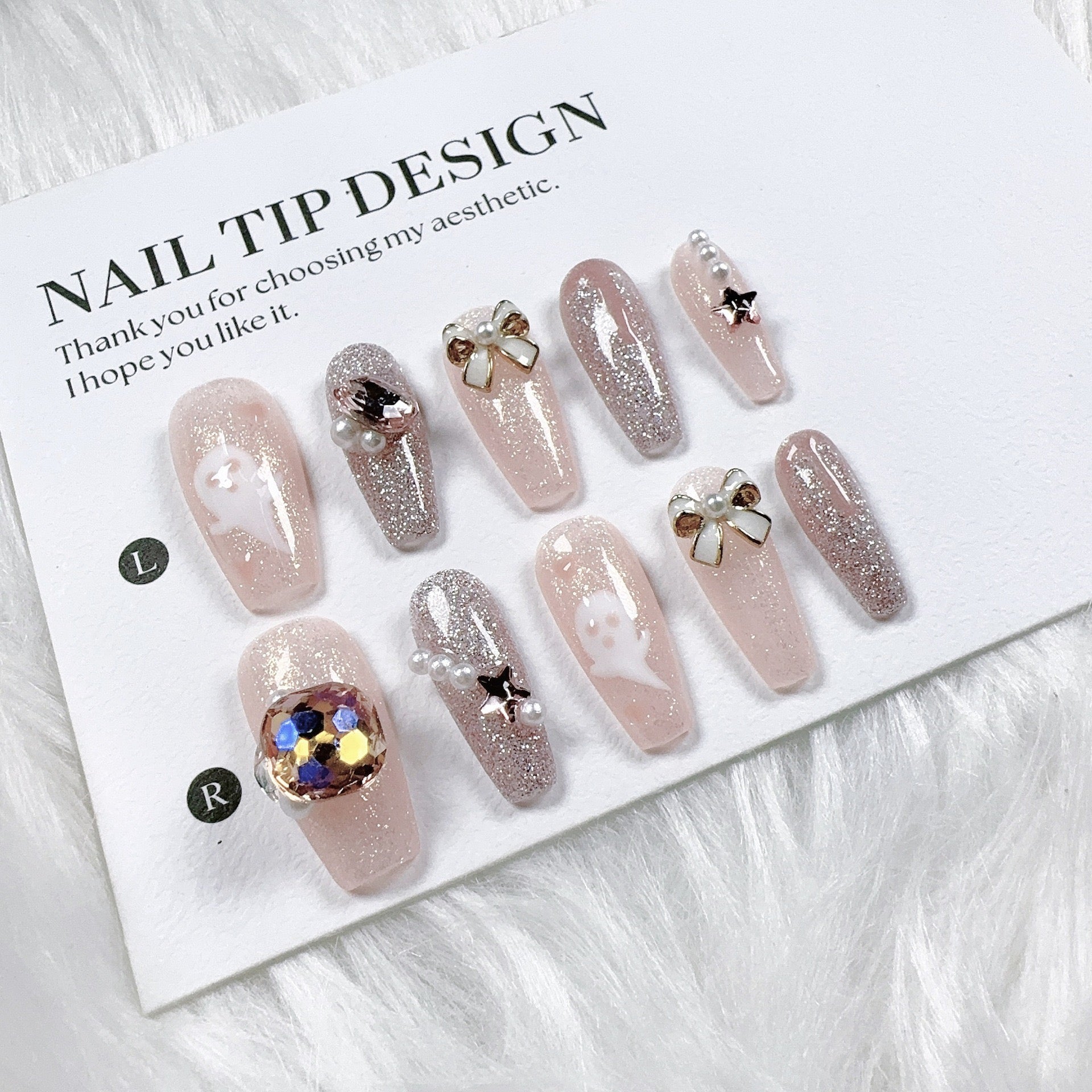 Cat Eye Series Handmade Wearable Nails Collection - Glittering and Bright Luxury Nail Art Handmade Butterfly Wearable Nails Small Batch