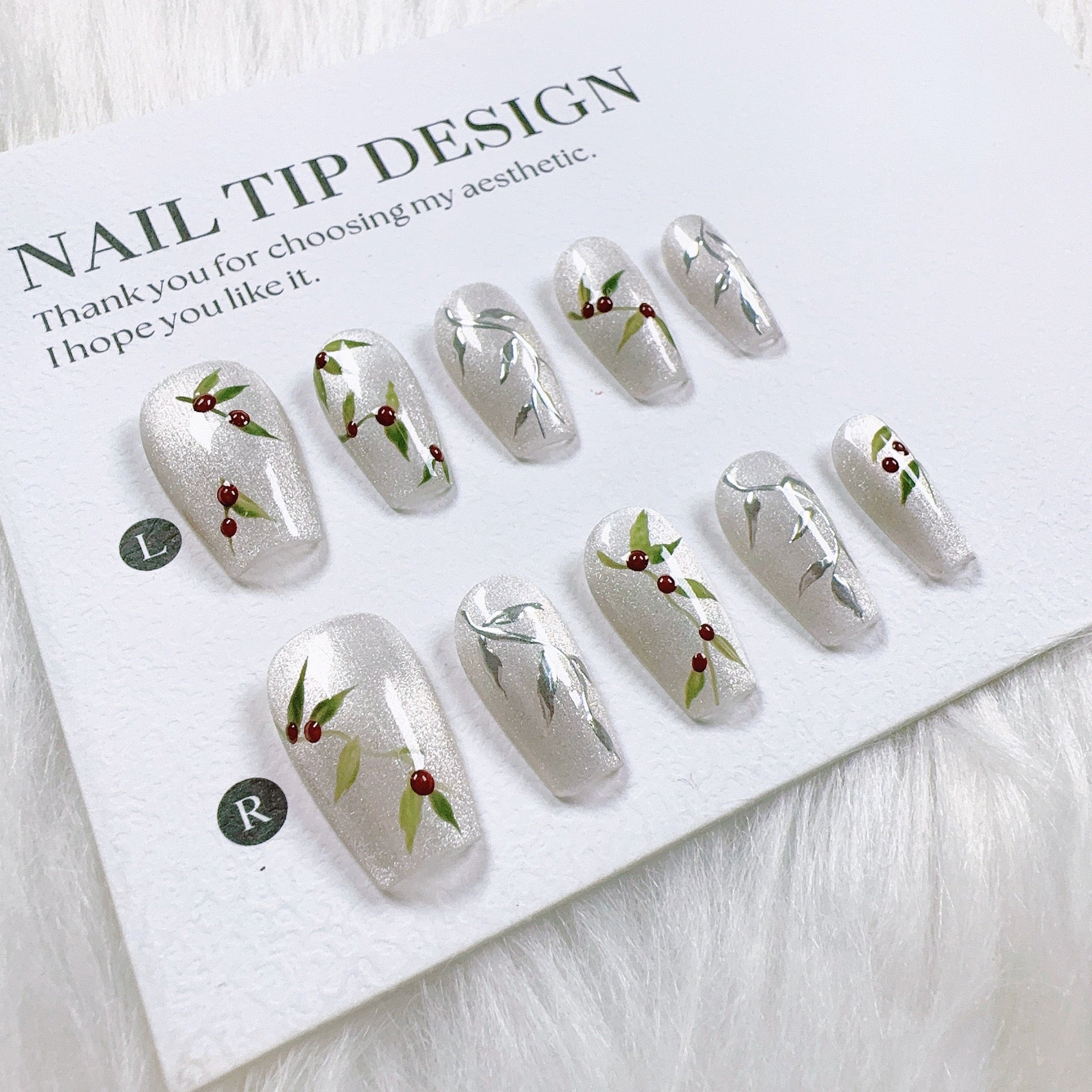 Cat Eye Series Handmade Wearable Nails Collection - Glittering and Bright Luxury Nail Art Handmade Butterfly Wearable Nails Small Batch
