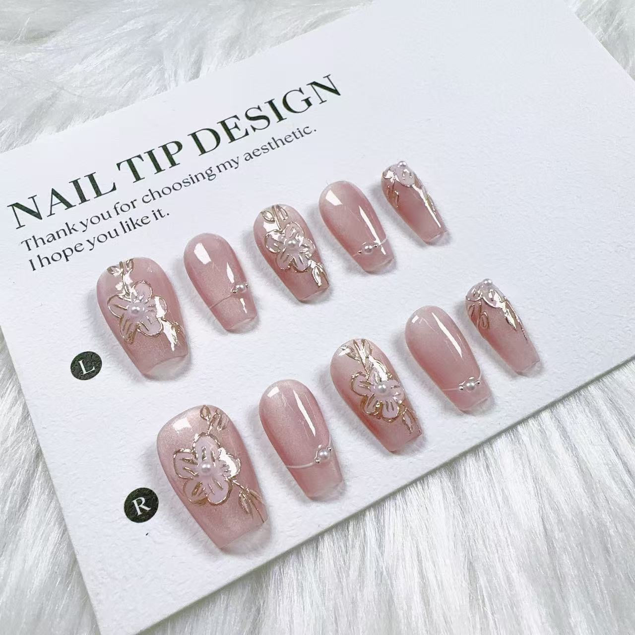 Cat Eye Series Handmade Wearable Nails Collection - Glittering and Bright Luxury Nail Art Handmade Butterfly Wearable Nails Small Batch