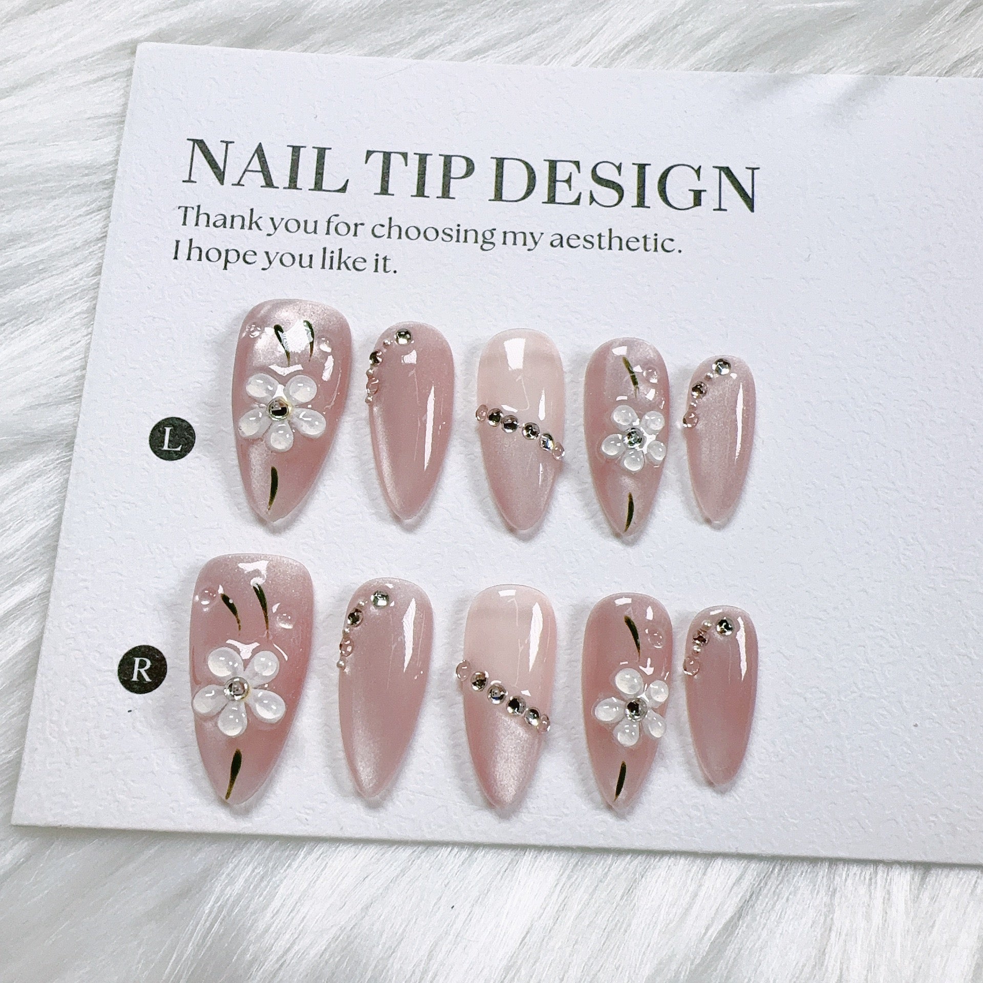 Cat Eye Series Handmade Wearable Nails Collection - Glittering and Bright Luxury Nail Art Handmade Butterfly Wearable Nails Small Batch