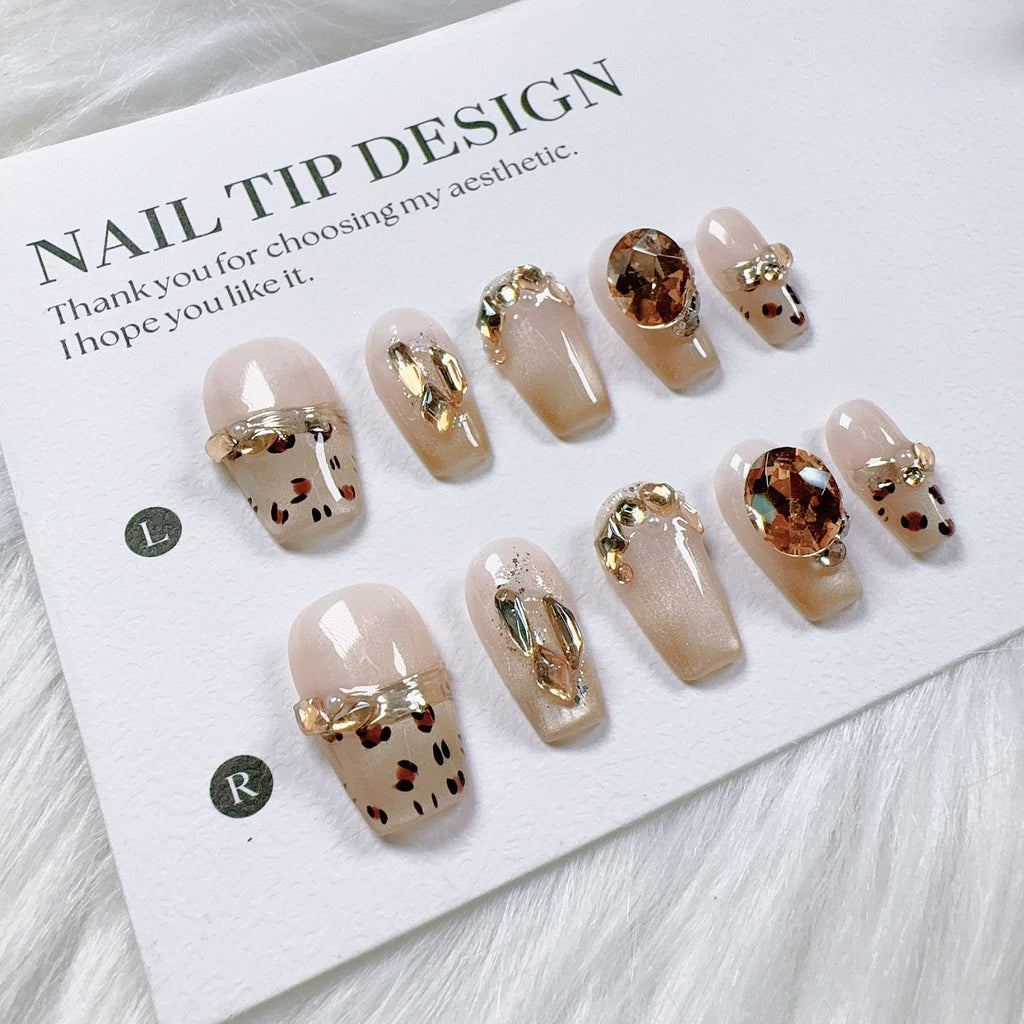Cat Eye Series Handmade Wearable Nails Collection - Glittering and Bright Luxury Nail Art Handmade Butterfly Wearable Nails Small Batch