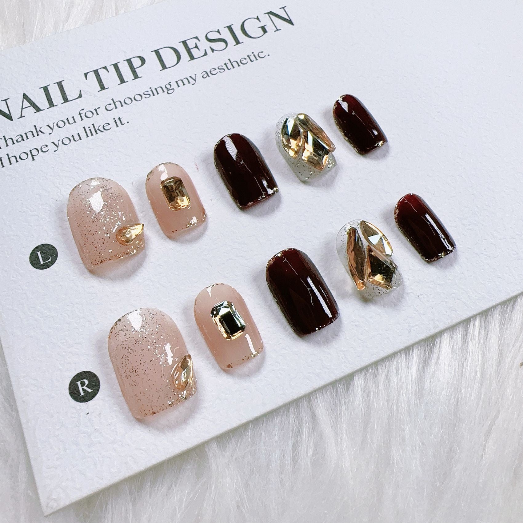 Cat Eye Series Handmade Wearable Nails Collection - Glittering and Bright Luxury Nail Art Handmade Butterfly Wearable Nails Small Batch