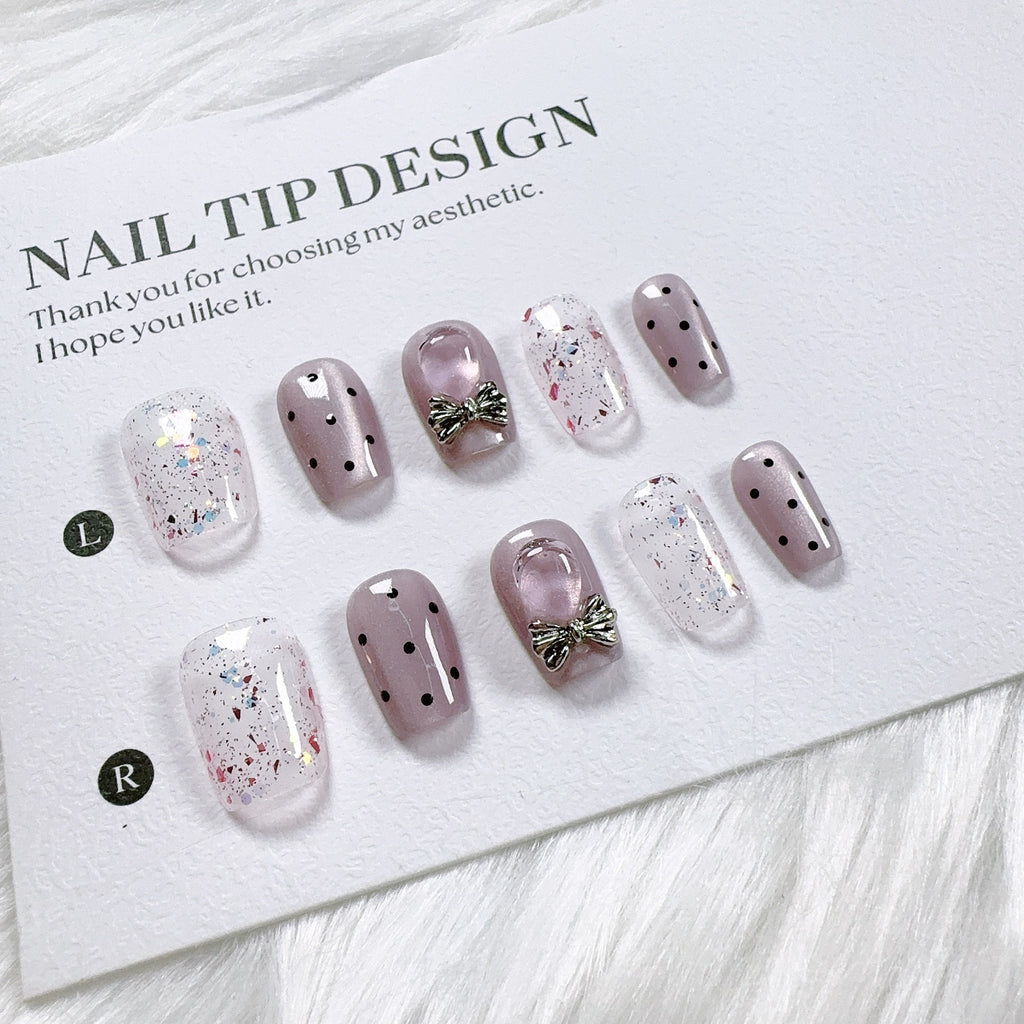 Cat Eye Series Handmade Wearable Nails Collection - Glittering and Bright Luxury Nail Art Handmade Butterfly Wearable Nails Small Batch