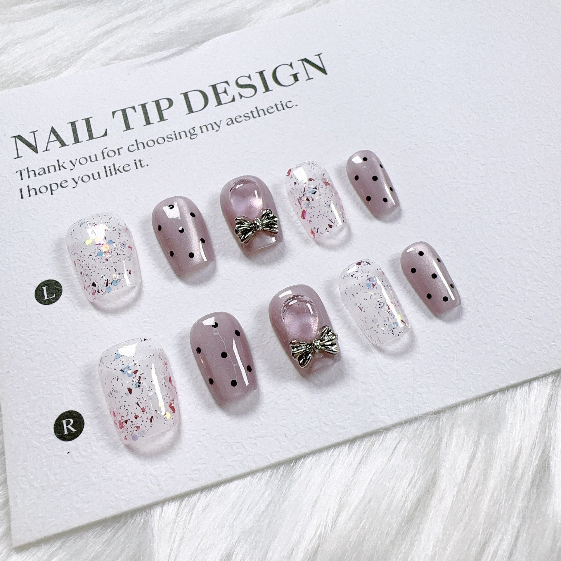 Cat Eye Series Handmade Wearable Nails Collection - Glittering and Bright Luxury Nail Art Handmade Butterfly Wearable Nails Small Batch