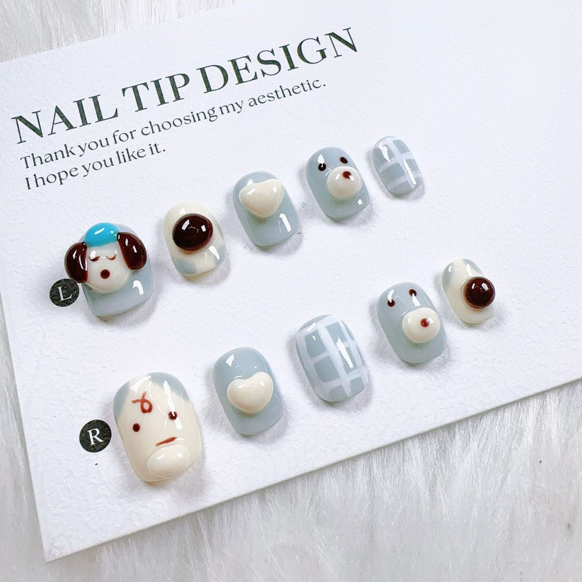 Cartoon collection of handmade fake nails. Wholesale manicure accessories suitable for daily use. Healthy and environmentally friendly.
