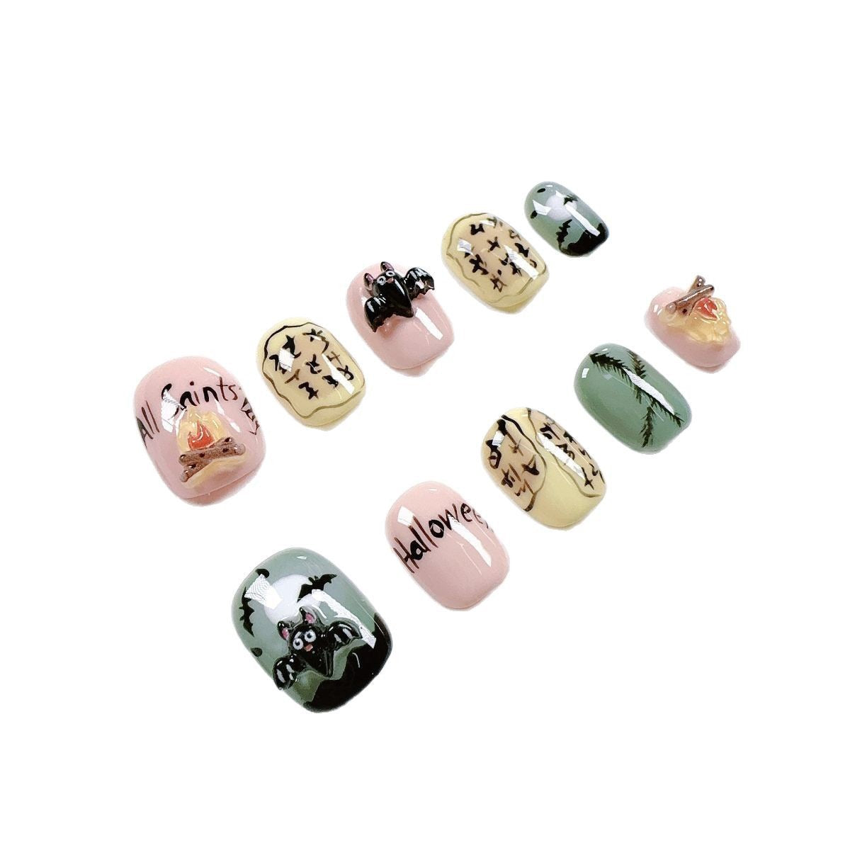 Cartoon collection of handmade fake nails. Wholesale manicure accessories suitable for daily use. Healthy and environmentally friendly.