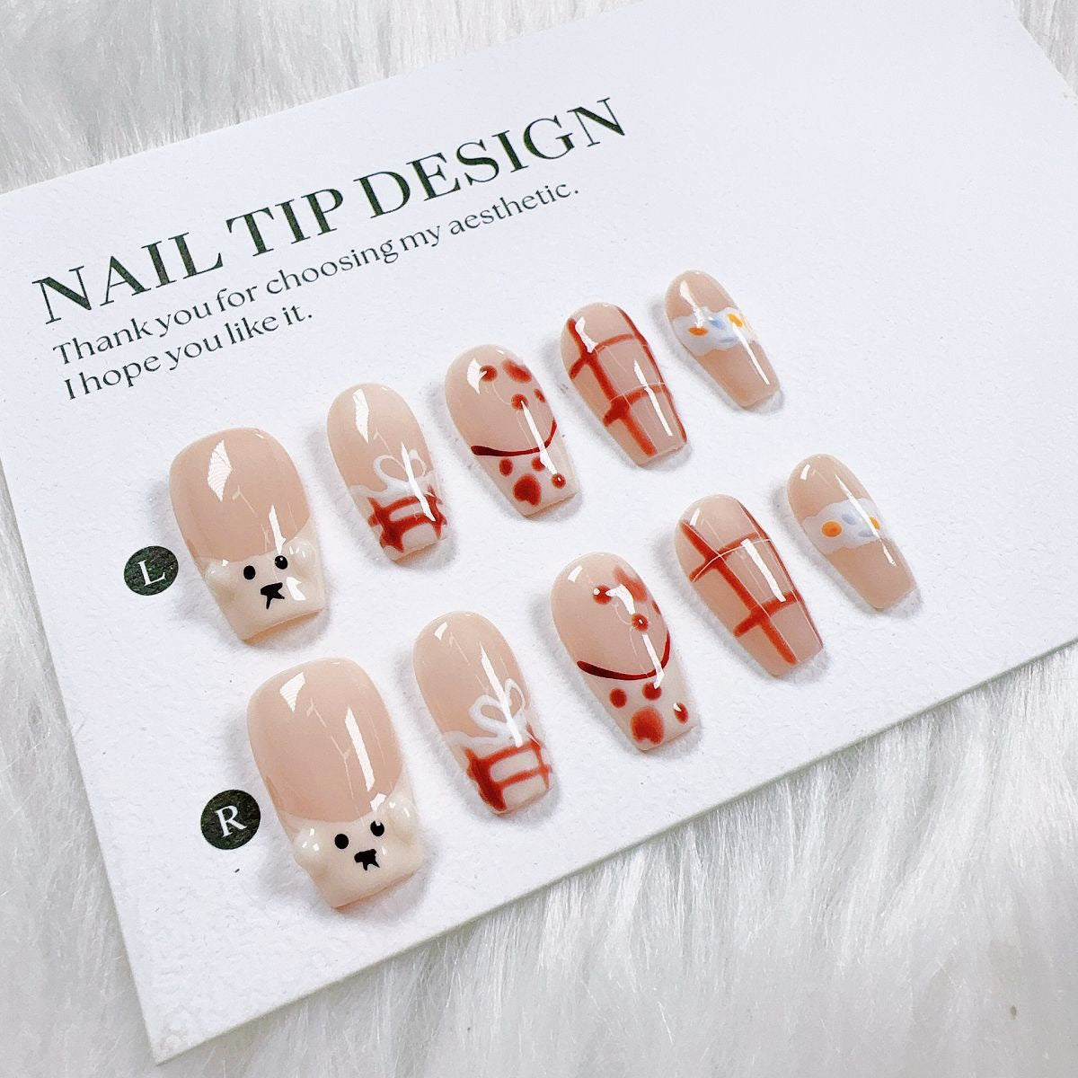 Cartoon collection of handmade fake nails. Wholesale manicure accessories suitable for daily use. Healthy and environmentally friendly.