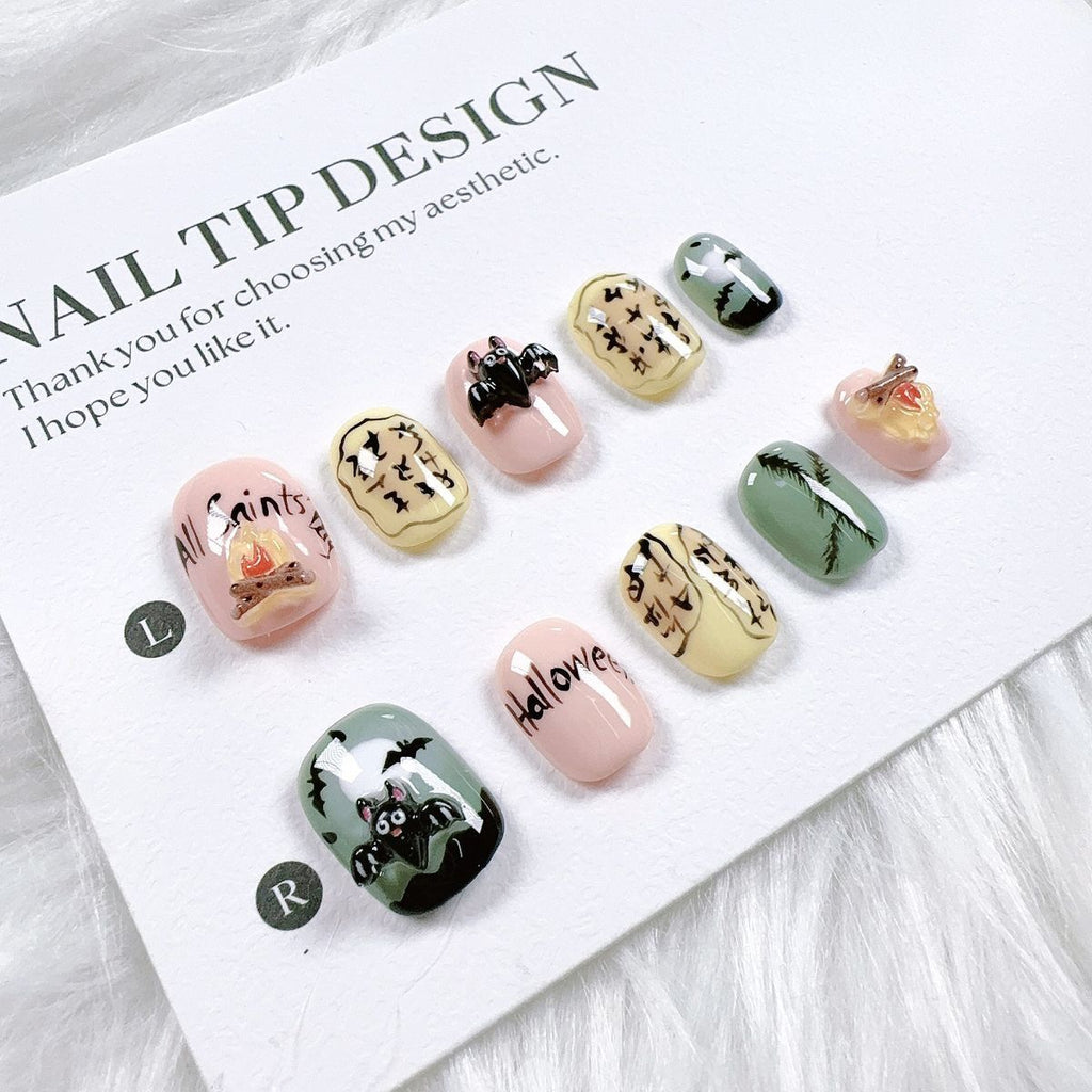 Cartoon collection of handmade fake nails. Wholesale manicure accessories suitable for daily use. Healthy and environmentally friendly.