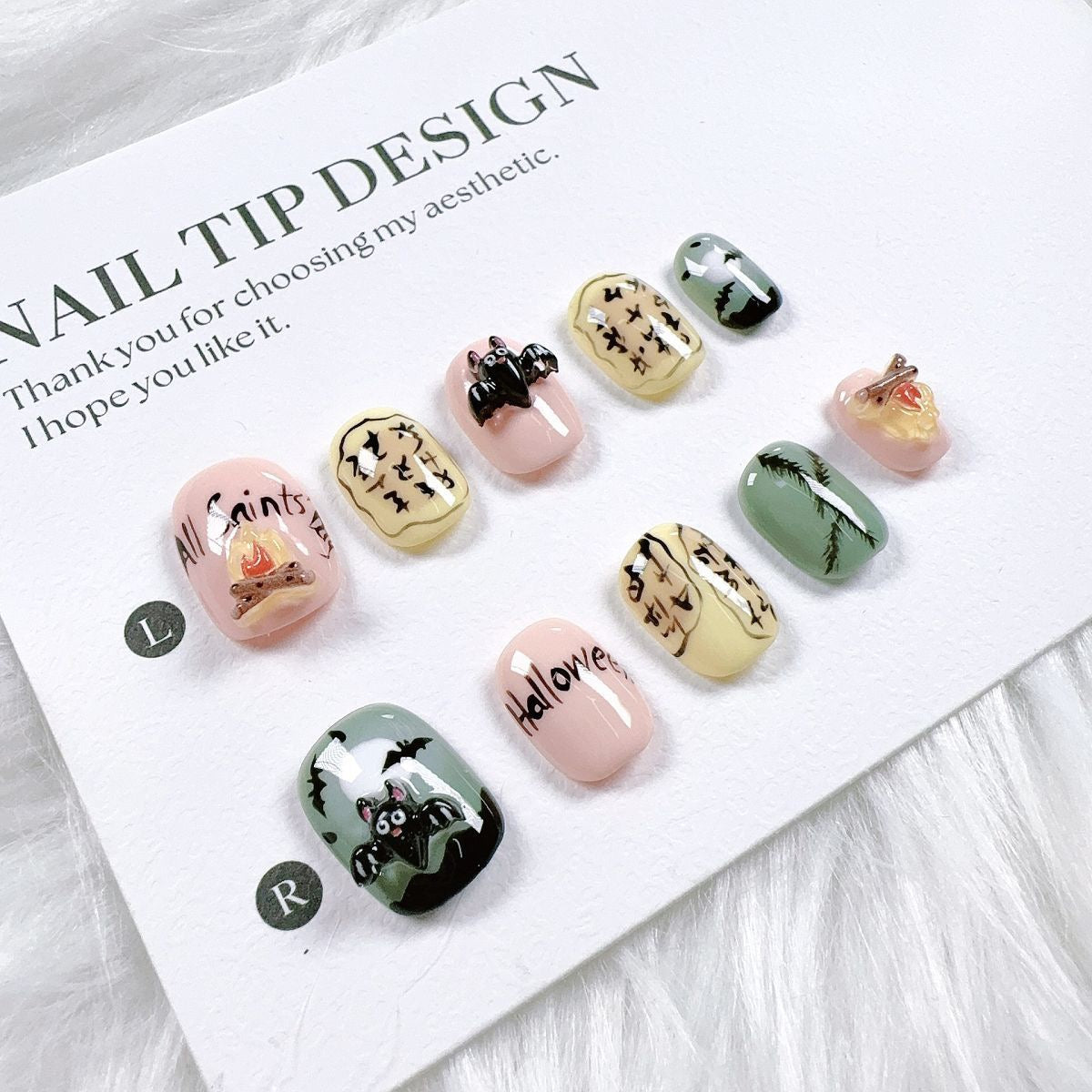 Cartoon collection of handmade fake nails. Wholesale manicure accessories suitable for daily use. Healthy and environmentally friendly.
