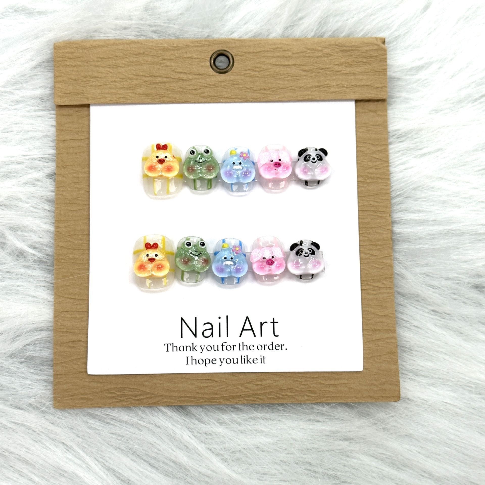 Cartoon collection of handmade fake nails. Wholesale manicure accessories suitable for daily use. Healthy and environmentally friendly.